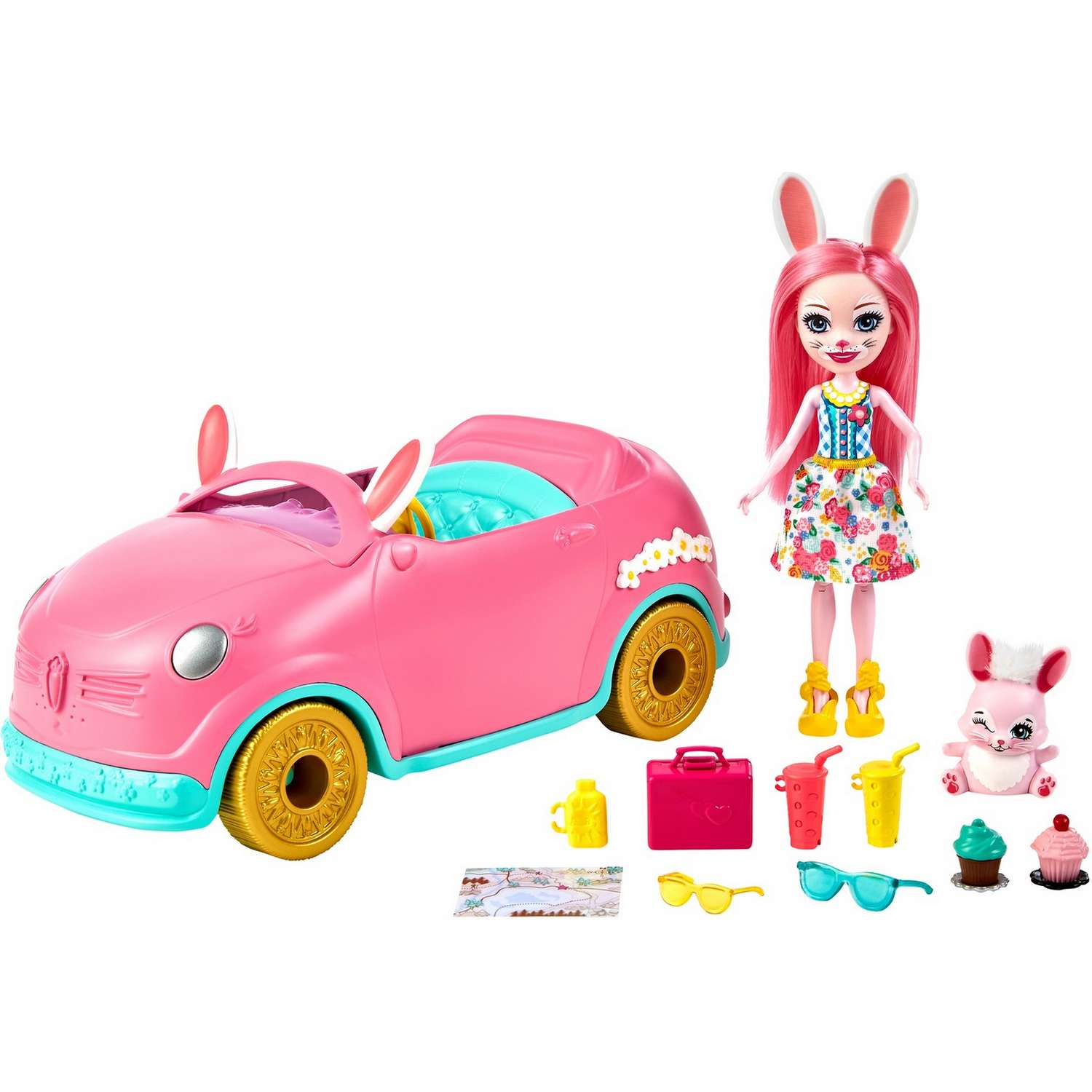 Набор игровой Enchantimals Автомобиль Бри Кроли с куклой и аксессуарами HCF85 HCF85 - фото 1
