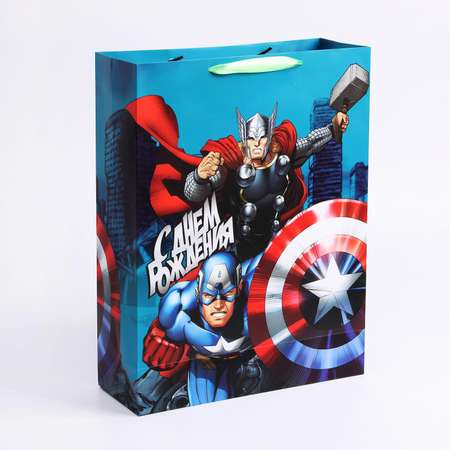 Пакет подарочный Marvel С Днем рождения супергерой Marvel