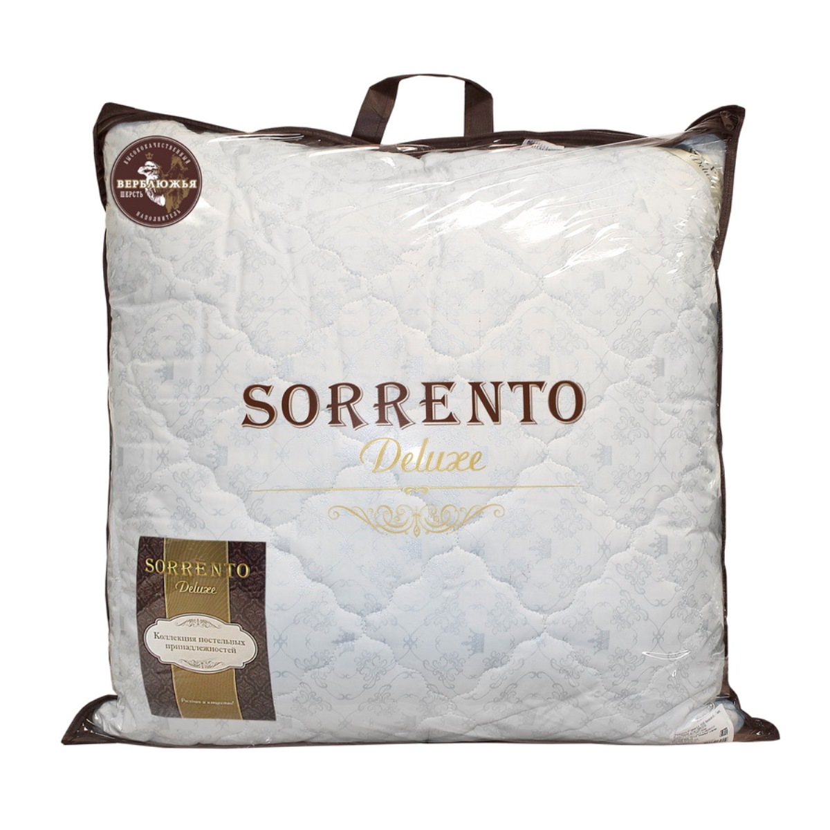 Подушка SORRENTO DELUXE верблюжья шерсть стеганая тик 70*70 - фото 5