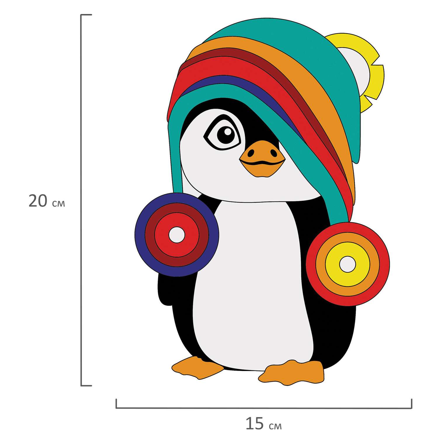 Набор для творчества Юнландия для изготовления аппликаций из фетра Пингвинчик 20х15 см - фото 4