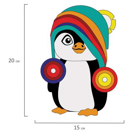 Набор для творчества Юнландия для изготовления аппликаций из фетра Пингвинчик 20х15 см