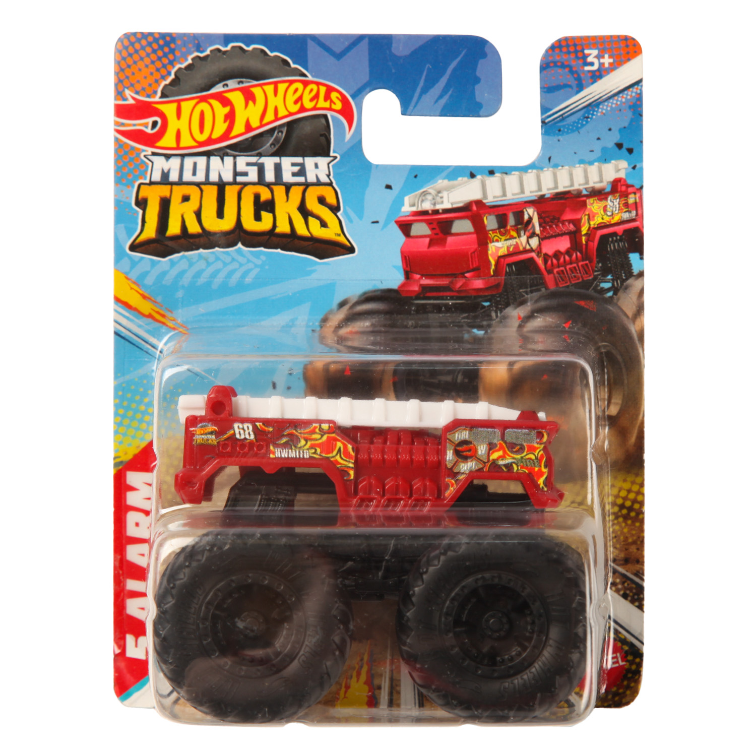 Монстр-трак Hot Wheels Monster Truck 1:64 красный HFB96 - фото 7