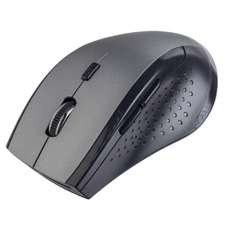 Мышь беспроводная Perfeo DAILY 6 кнопок DPI 800-1600 USB серый металлик