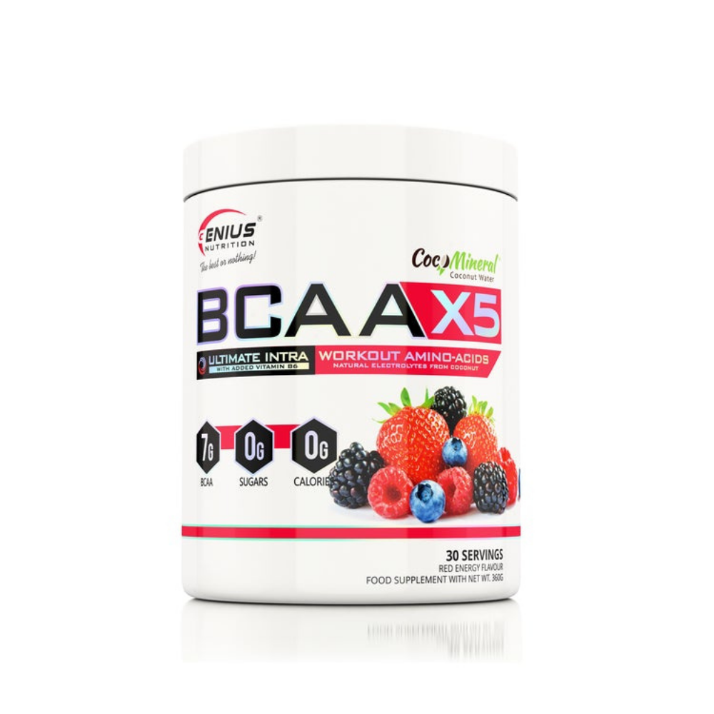 Комплекс аминокислот Genius Nutrition BCAA-X5 360 г энергетик ягодный - фото 1