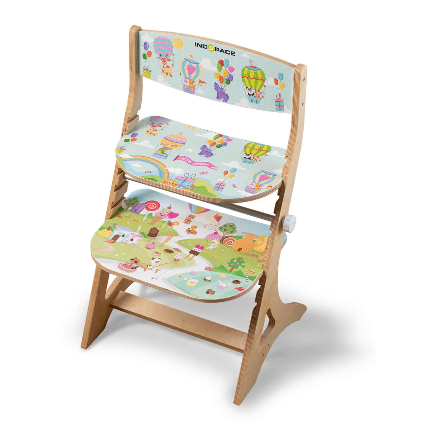 Растущий регулируемый стул INDSPACE детский Мультик Сладкое королевство - фото 16