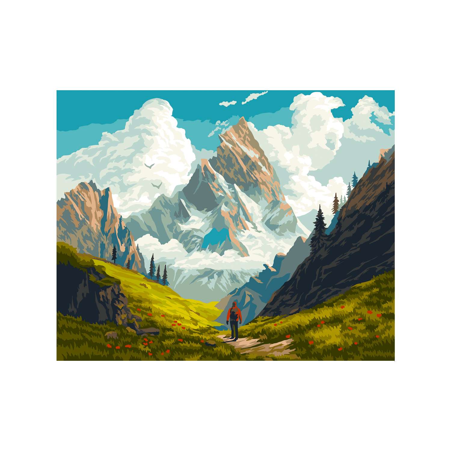 Картина по номерам Hobby Paint холст на подрамнике 40х50 см Давай в горы - фото 2