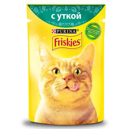 Корм влажный для кошек Friskies 85г с уткой в подливе пауч