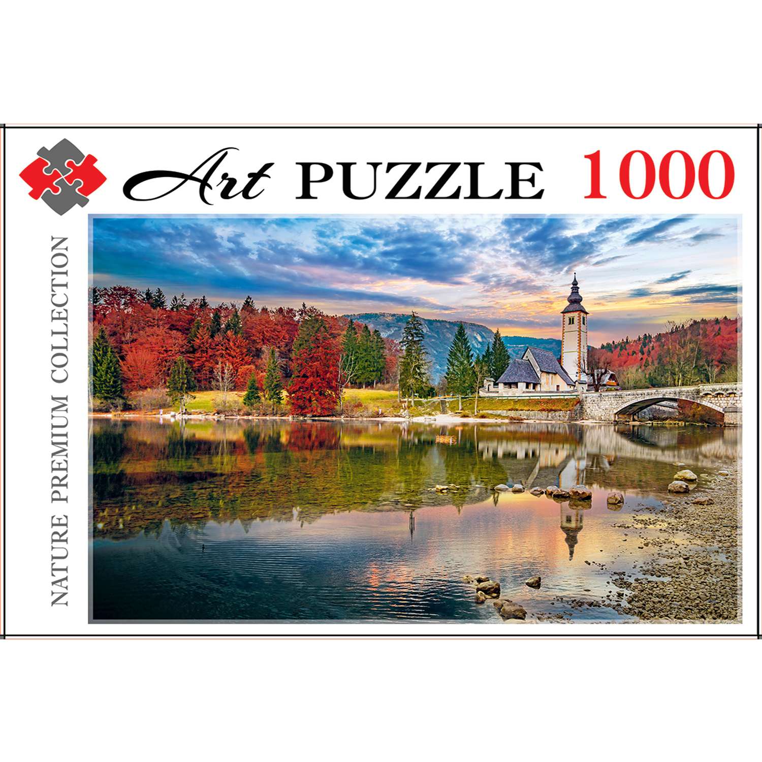 Пазл Рыжий кот Artpuzzle. 1000 элементов Словения Бохинское озеро - фото 1