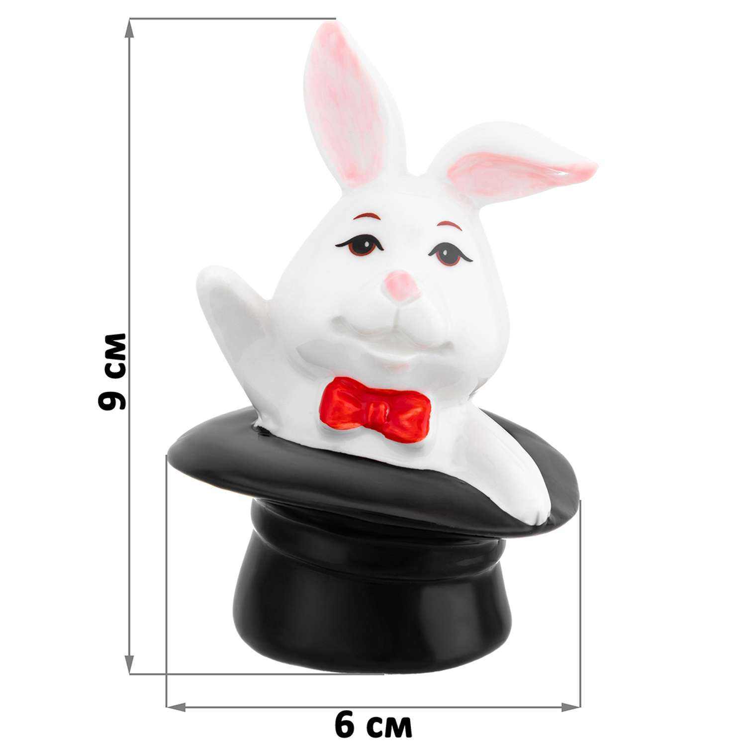 Фигурка Elan Gallery декоративная Кролик в шляпке. цветная - фото 2