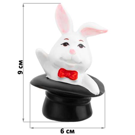 Фигурка Elan Gallery декоративная Кролик в шляпке. цветная
