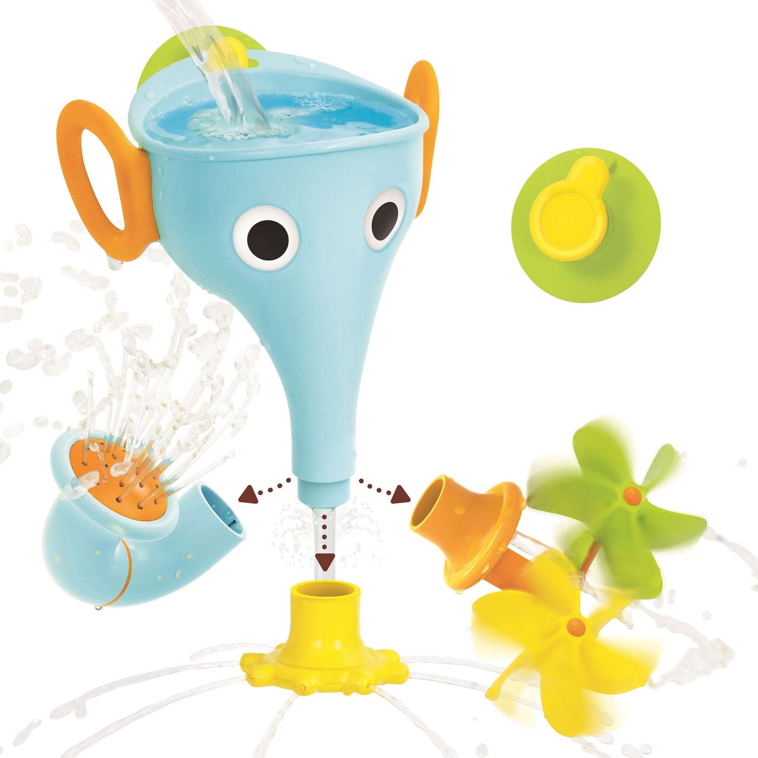 Игрушка для ванны Yookidoo Веселый слон голубой - фото 3