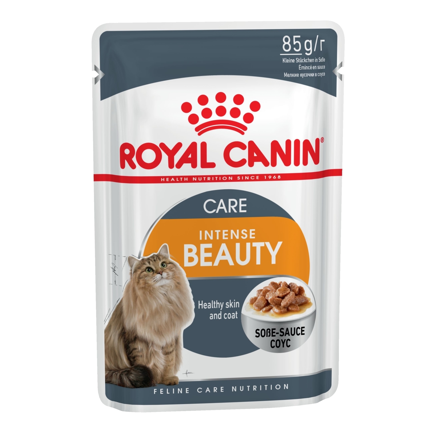 Корм влажный для кошек ROYAL CANIN Intense beauty 85г соус для поддержания красоты шерсти пауч - фото 2