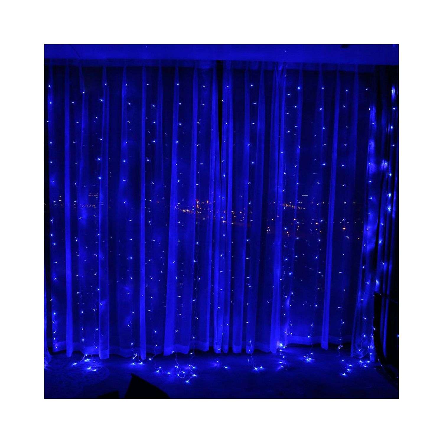 Светодиодная гирлянда Uniglodis Шторка 3х2 м синяя - фото 2