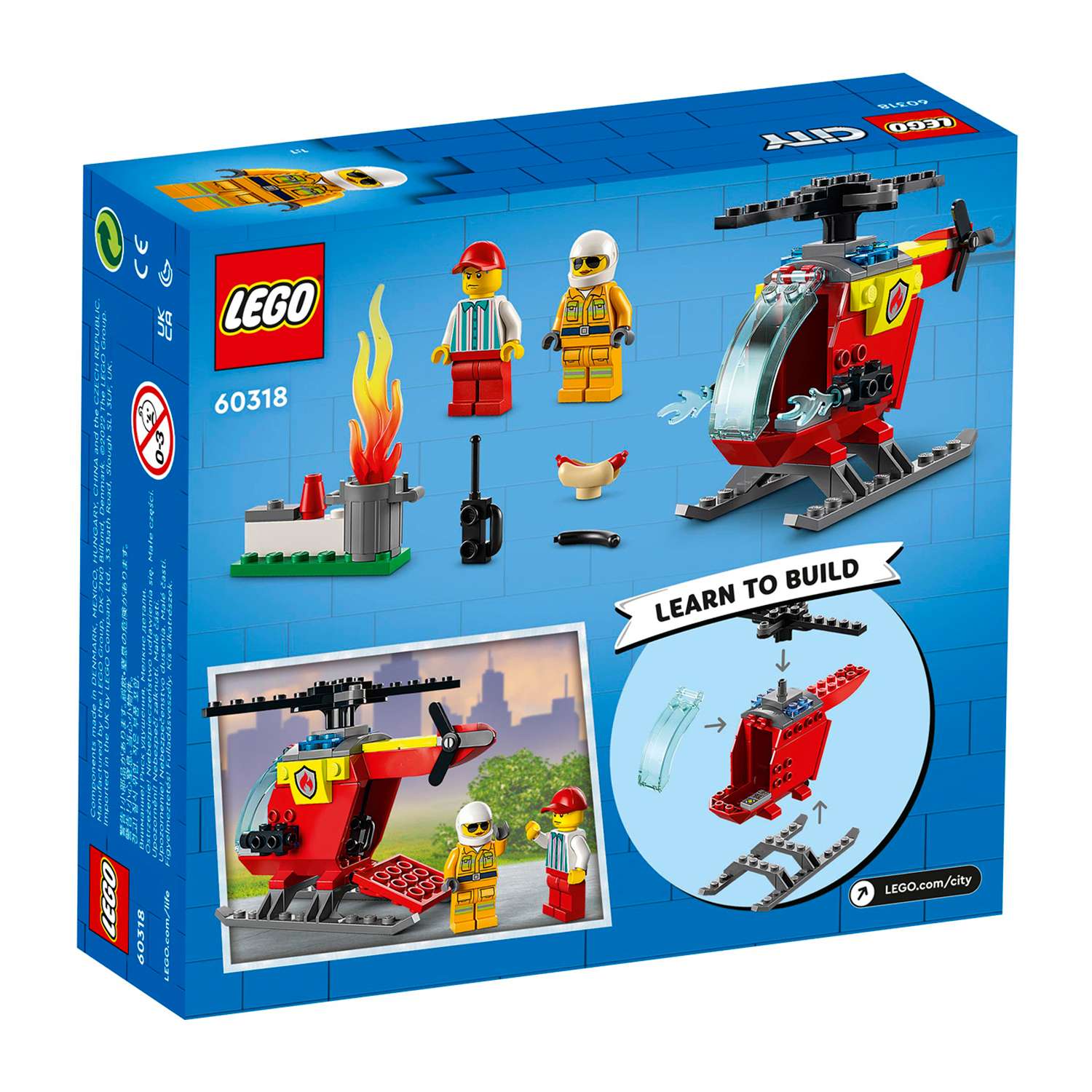 Конструктор детский LEGO City Пожарный вертолёт - фото 15