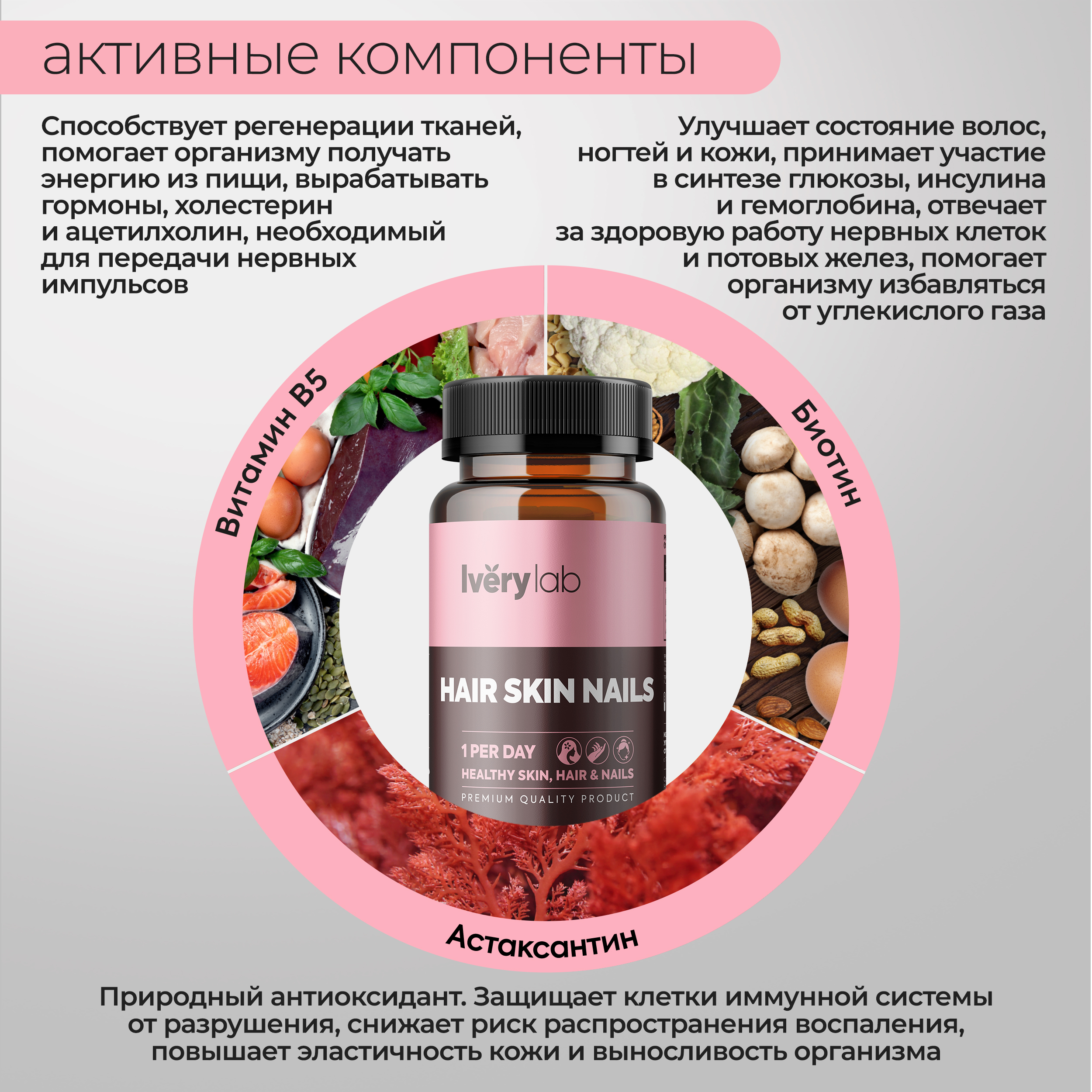 БАД Iverylab Комплекс для поддержки красоты и здоровья волос кожи и ногтей Hair Skin Nails - фото 4