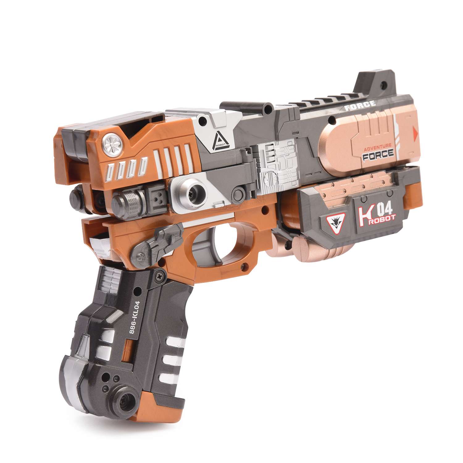 Пистолет-робот 2 в 1 Devik Toys Crusher с 6 мягкими патронами - фото 3