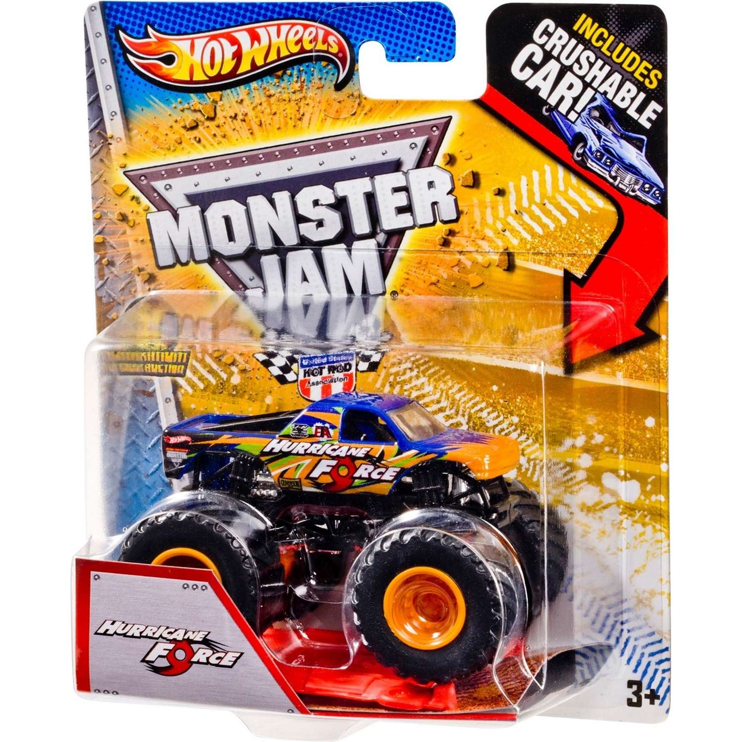 Машина Hot Wheels Monster Jam 1:64 Ураганная сила X1063 21572 - фото 2