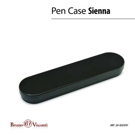 Ручка шариковая Bruno Visconti автоматическая sienna цвет корпуса серый 1 мм синий в черном футляре