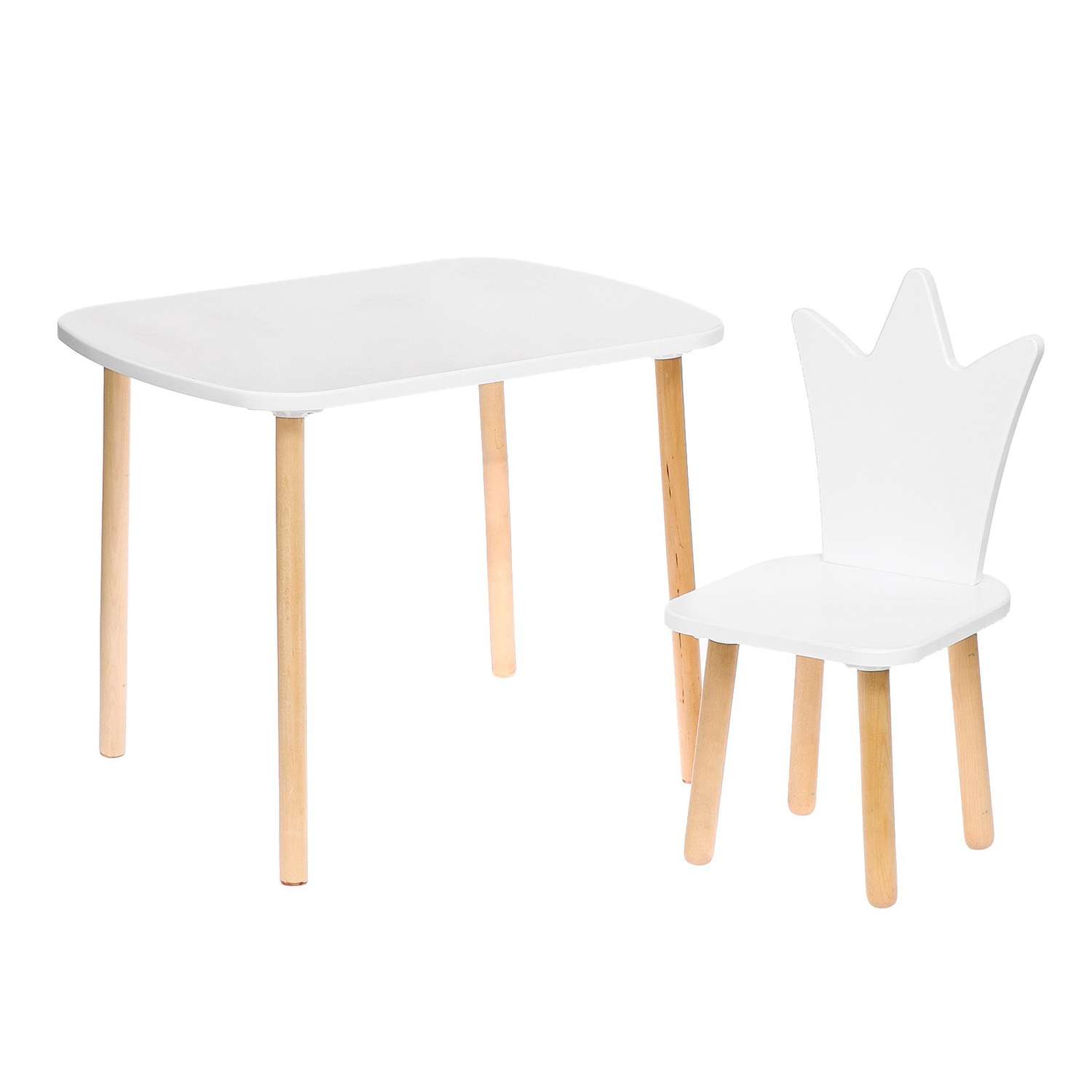 Набор детской мебели Zabiaka «Белая корона» стол + стул - фото 1