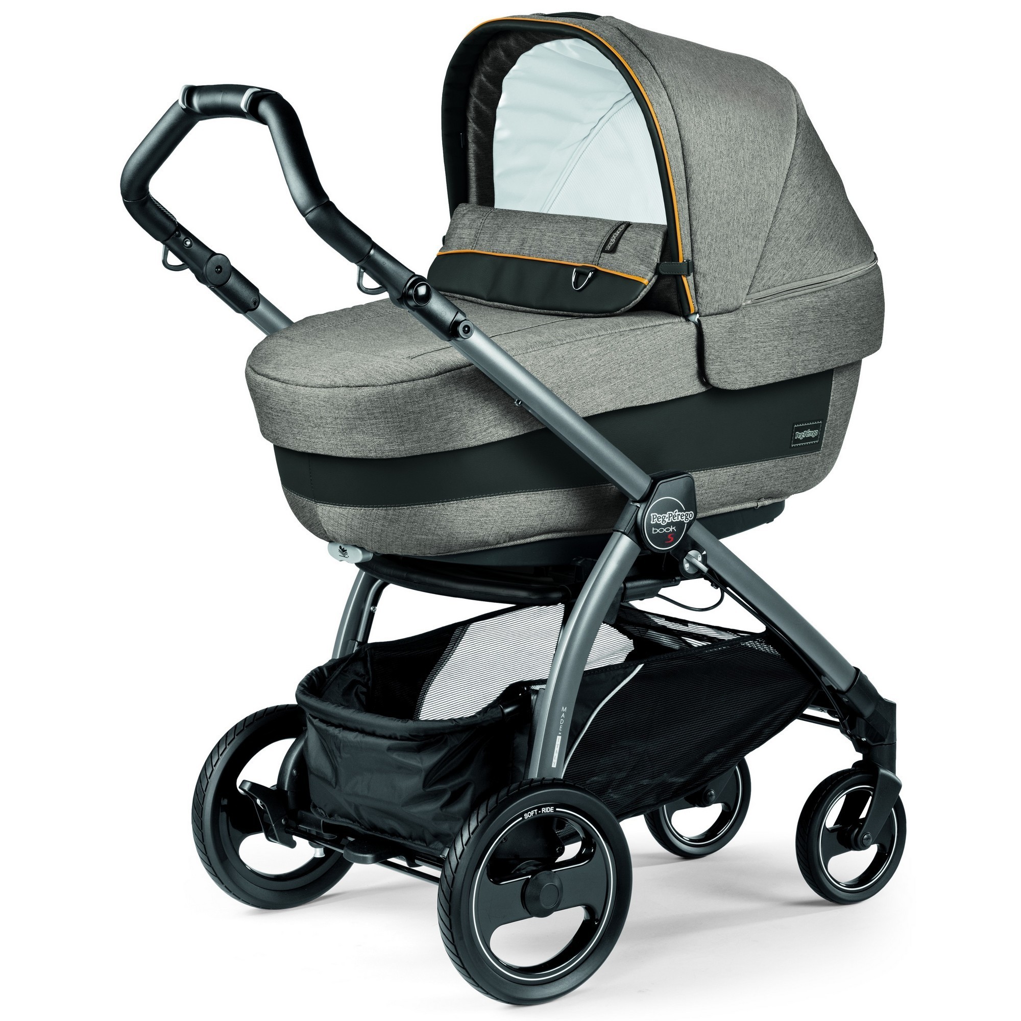 Коляска 3в1 Peg-Perego Book S Elite Modular Luxe Grey - фото 2