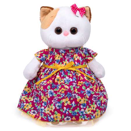 Мягкая игрушка BUDI BASA Ли-Ли в платье с цветочным принтом 24 см LK24-055