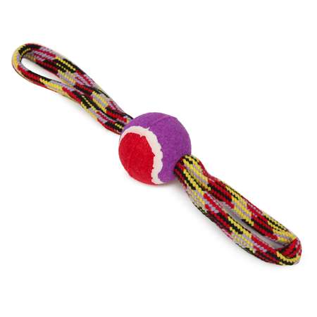 Игрушка для собак Barbaks Канат-мячик теннисный большой 36*7.5*7.5см Разноцветный