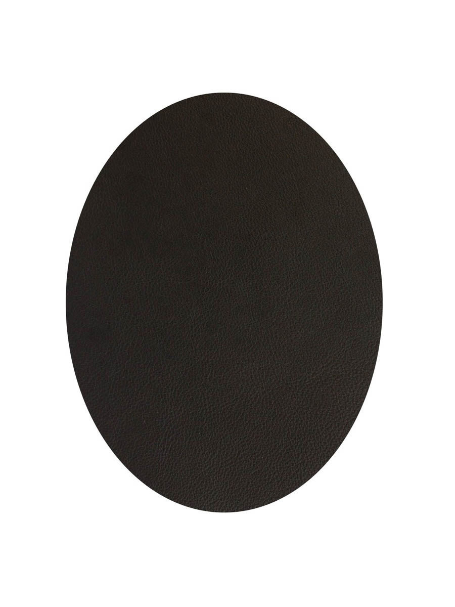 Заплатка Галерея термоклеевая большой овал из кожи для ткани 12.2х15 см 2 шт темно коричневый - фото 3