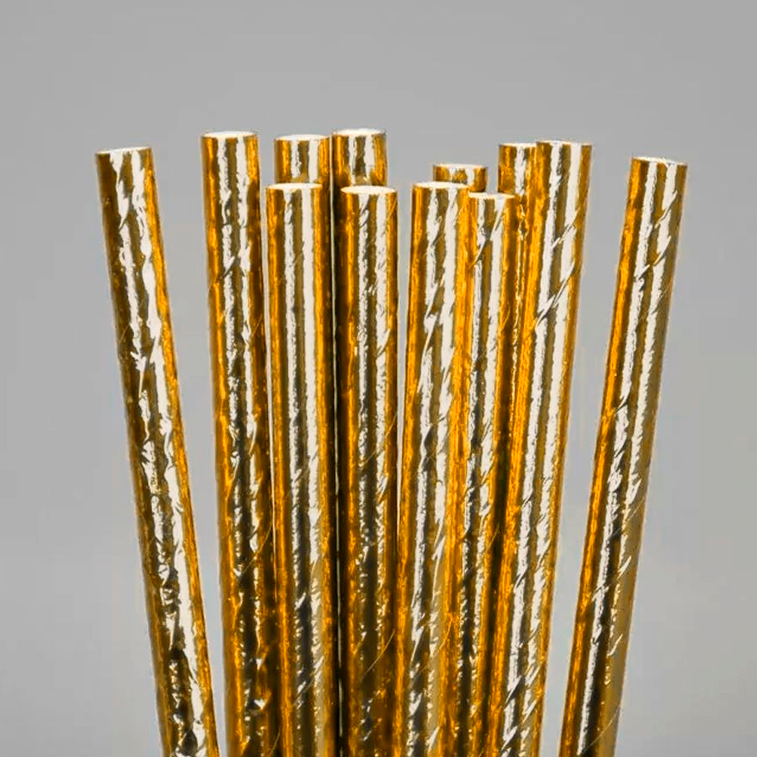 Трубочки для коктейлей Riota Фольга золотые 12 шт - фото 3