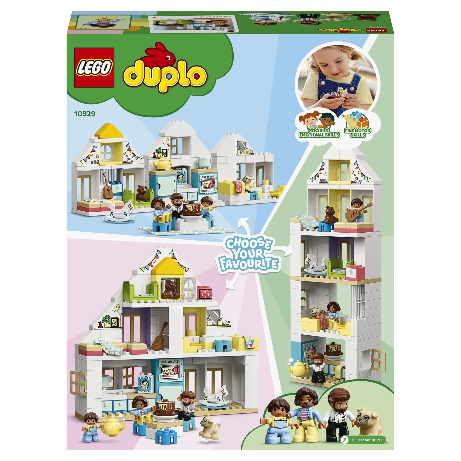 Конструктор LEGO DUPLO Town Дом модульный 10929 купить по цене 3199 ₽ в  интернет-магазине Детский мир