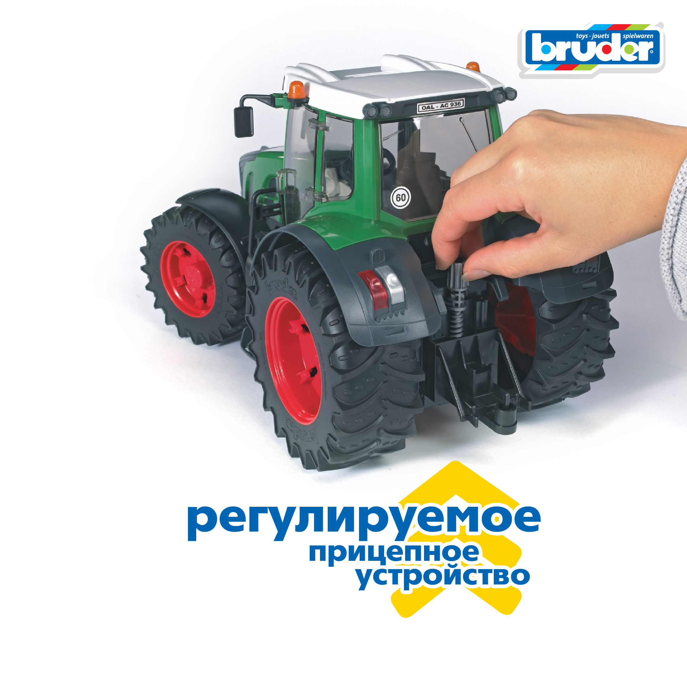 Трактор Bruder Fendt 936 Vario без механизмов зеленый 03-040 - фото 4