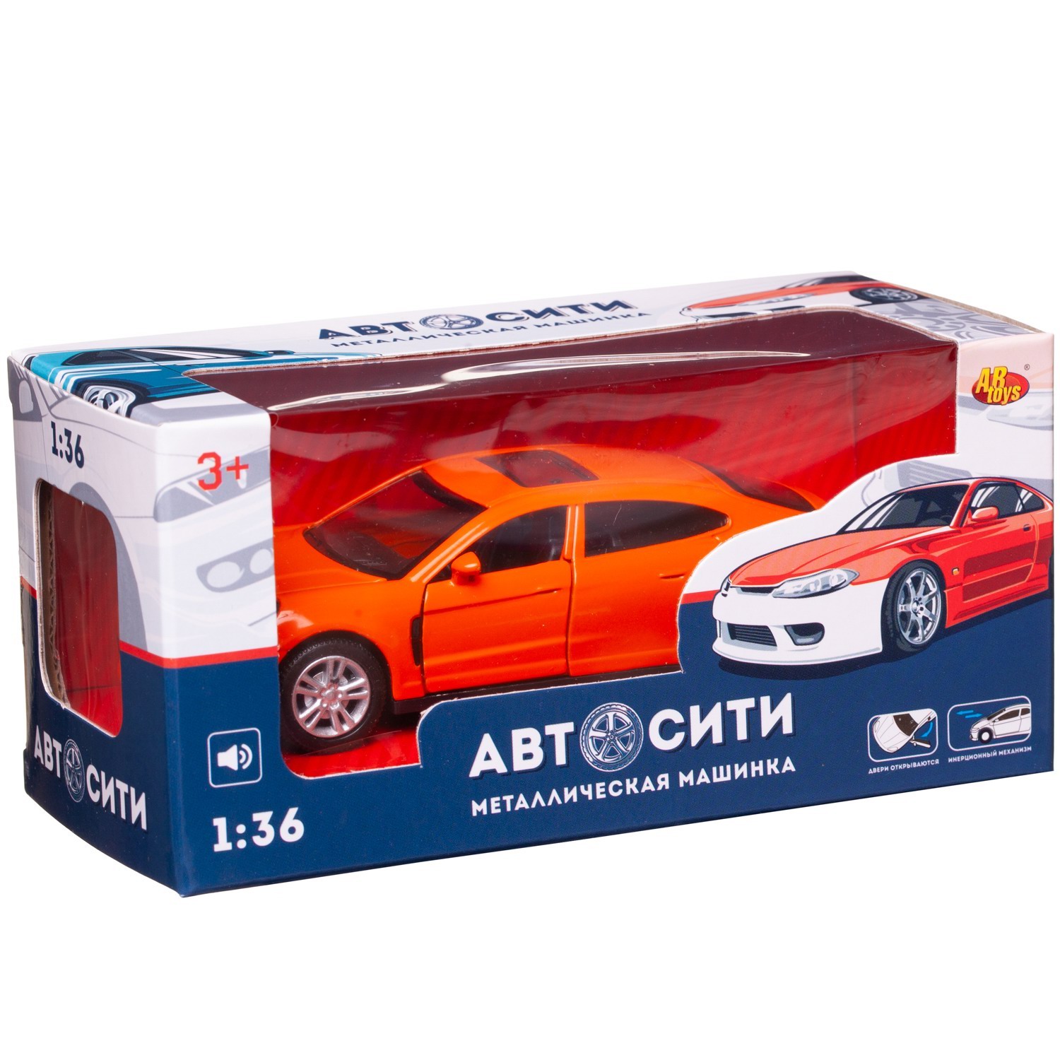 Автомобиль Abtoys АвтоСити 1:36 оранжевый C-00523/оранжевый - фото 3