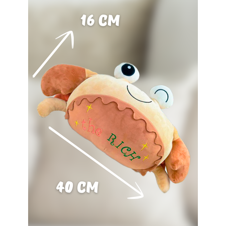 Мягкая игрушка Плюшевая мафия 3 в 1 Плед краб коричневый