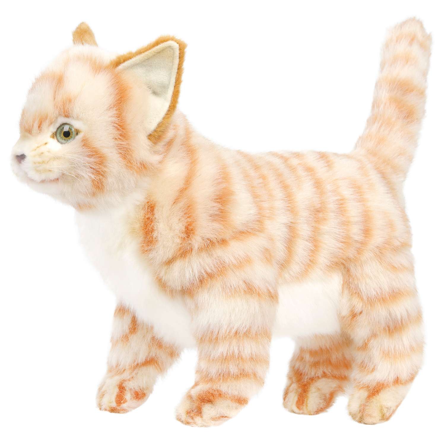 Реалистичная мягкая игрушка Hansa Котёнок стоящий рыжий 30 см - фото 10