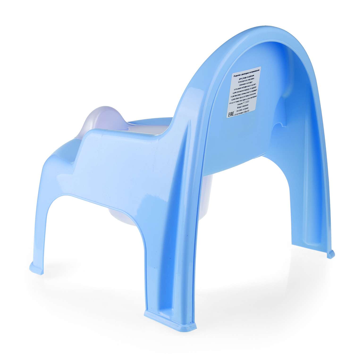 Горшок детский elfplast стульчик синий - фото 3