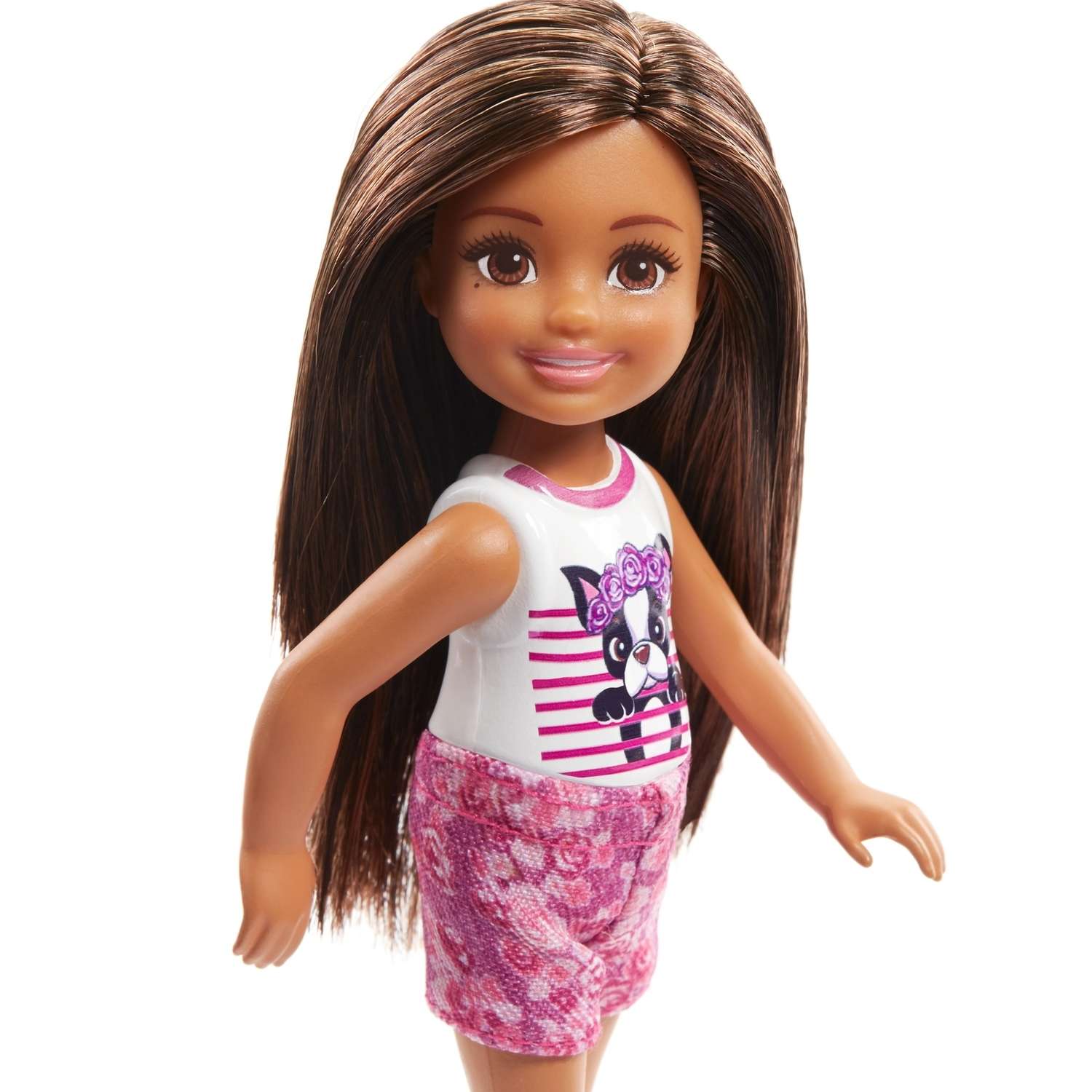 Кукла Barbie Челси Шатенка в топе с щенком FRL81 DWJ33 - фото 4