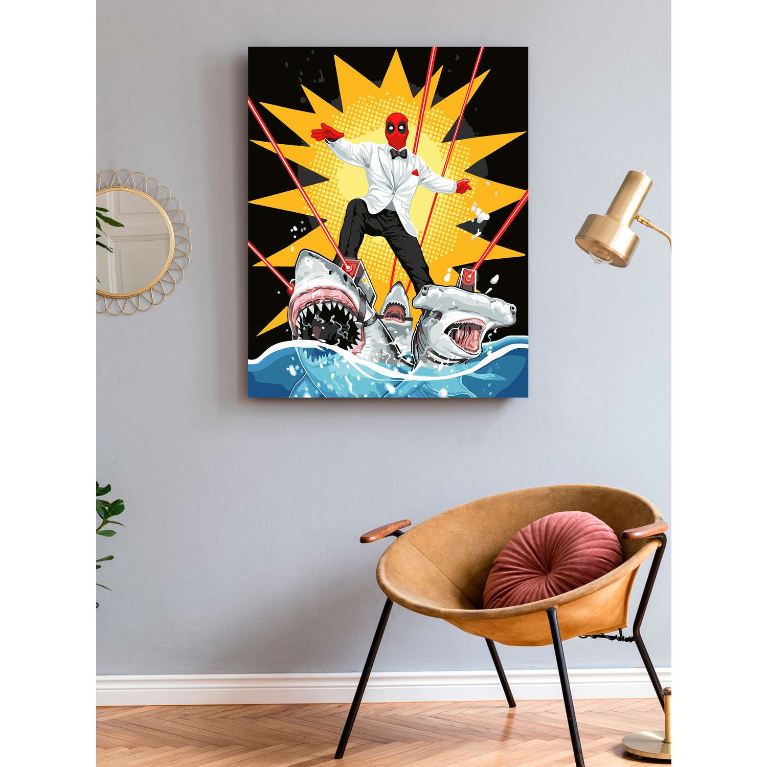 Картина по номерам Art on Canvas Арт дедпул холст на подрамнике 40х50 см - фото 3
