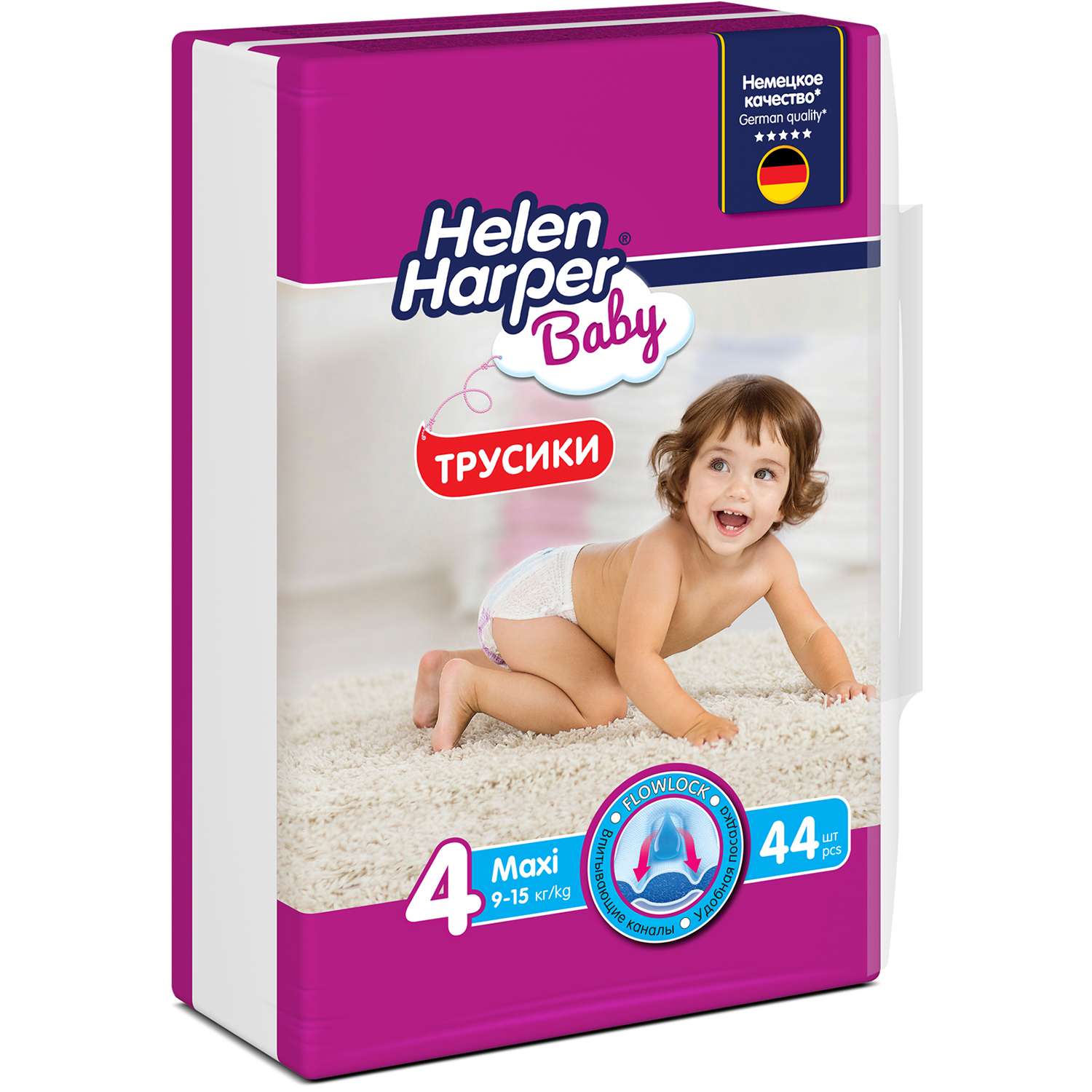 Трусики-подгузники Helen Harper Baby 4 Maxi 9-15 кг 44 шт. купить по цене  827 ₽ в интернет-магазине Детский мир