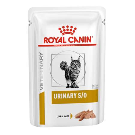 Корм для кошек ROYAL CANIN Veterinary Diet Urinary S/O Лечение и профилактика МКБ паштет 85г