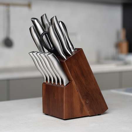 Набор кухонных ножей HILZZ 14 предметов с подставкой