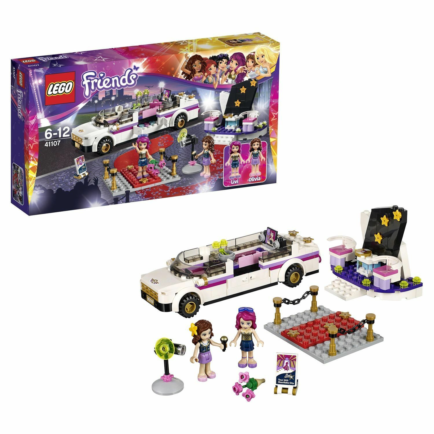 Конструктор LEGO Friends Поп звезда: лимузин (41107) купить по цене 1999 ₽  в интернет-магазине Детский мир