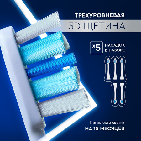 Электрическая звуковая зубная щетка CS MEDICA CS-333-BK синяя