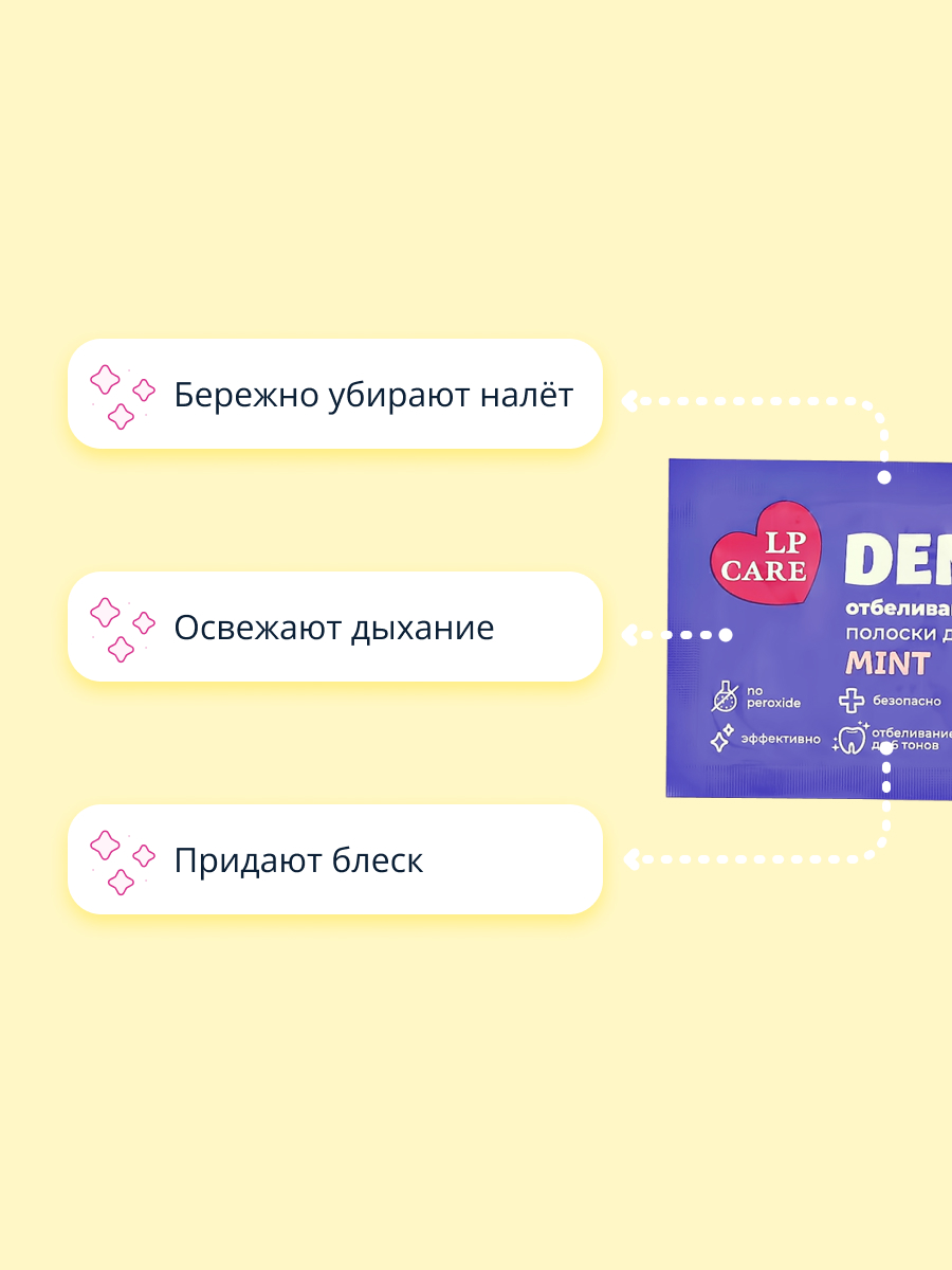 Полоски LP CARE для зубов отбеливающие dental mint 1 пара - фото 2