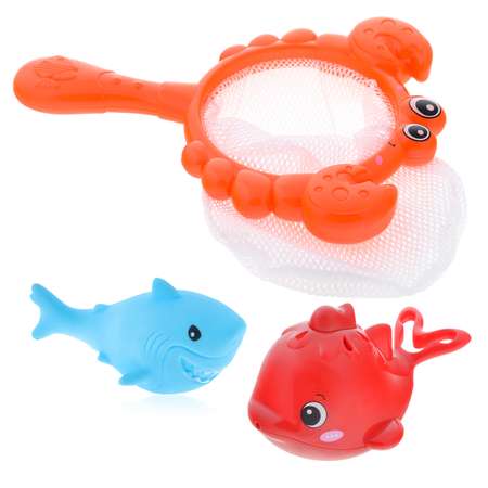 Игрушки для купания Ural Toys Сачок рыбка акула