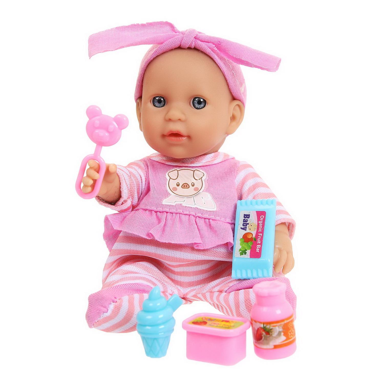 Пупс Junfa micro baby 15 см девочка в костюмчике 2805A/девочка - фото 2