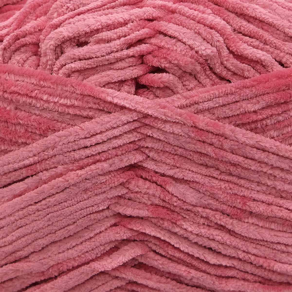 Пряжа для вязания YarnArt Velour 100 г 170 м микрополиэстер мягкая велюровая 5 мотков 868 темно-розовый - фото 7