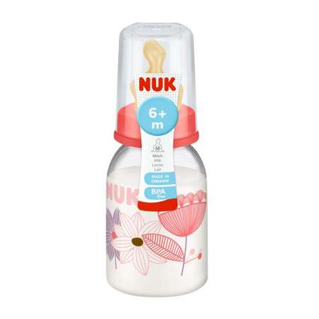 Бутылка Nuk 110 мл с латексной соской размер 1 в ассортименте