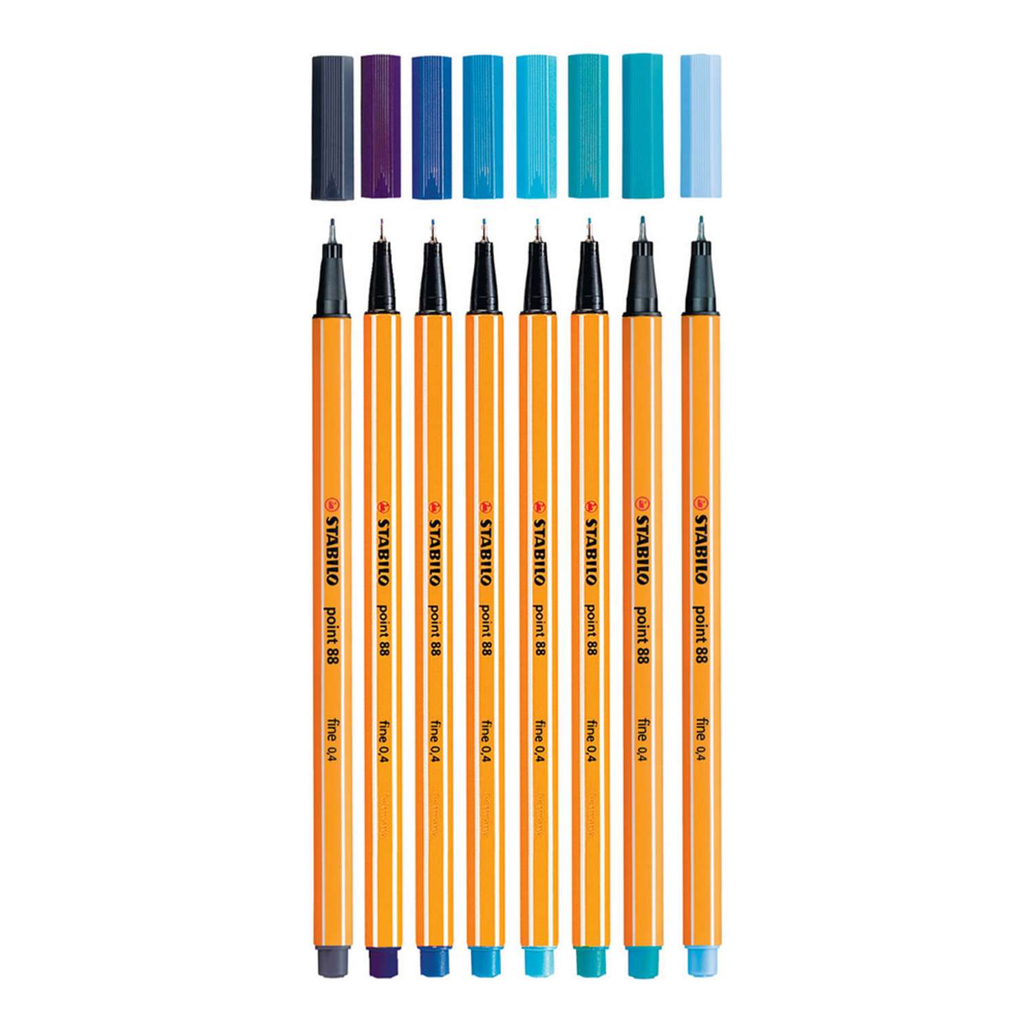 Ручка капиллярная STABILO point 88 Оттенки синего 8 цветов 88/8-03 - фото 2
