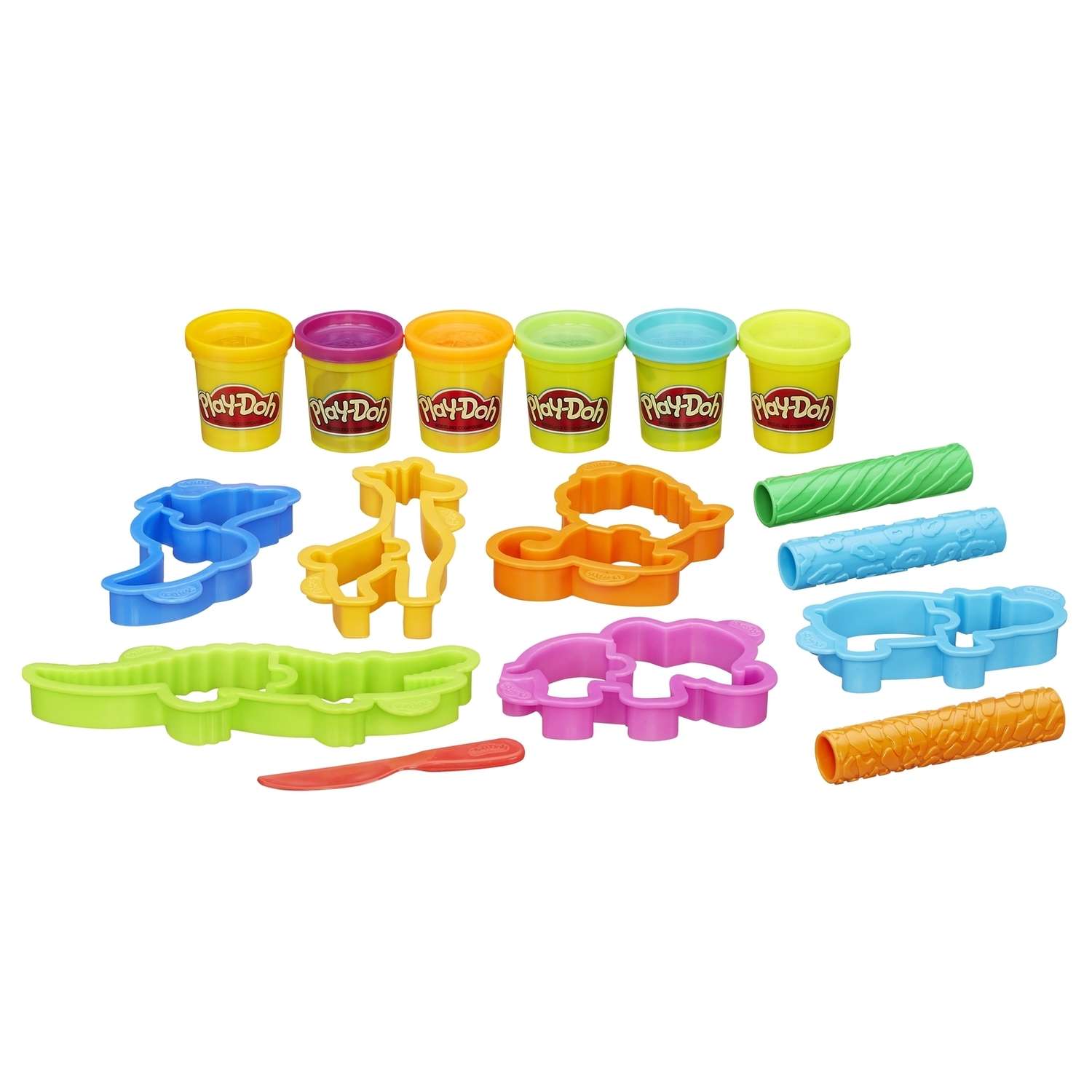 Набор пластилина Play-Doh Веселое сафари 6цветов B1168EU4 - фото 2