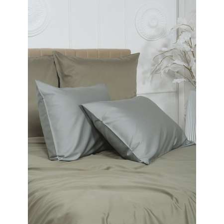 Комплект постельного белья Mona Liza 1.5 спальный ML Luxury SAGE 70*70 тенсел лиоцелл шалфей/камень