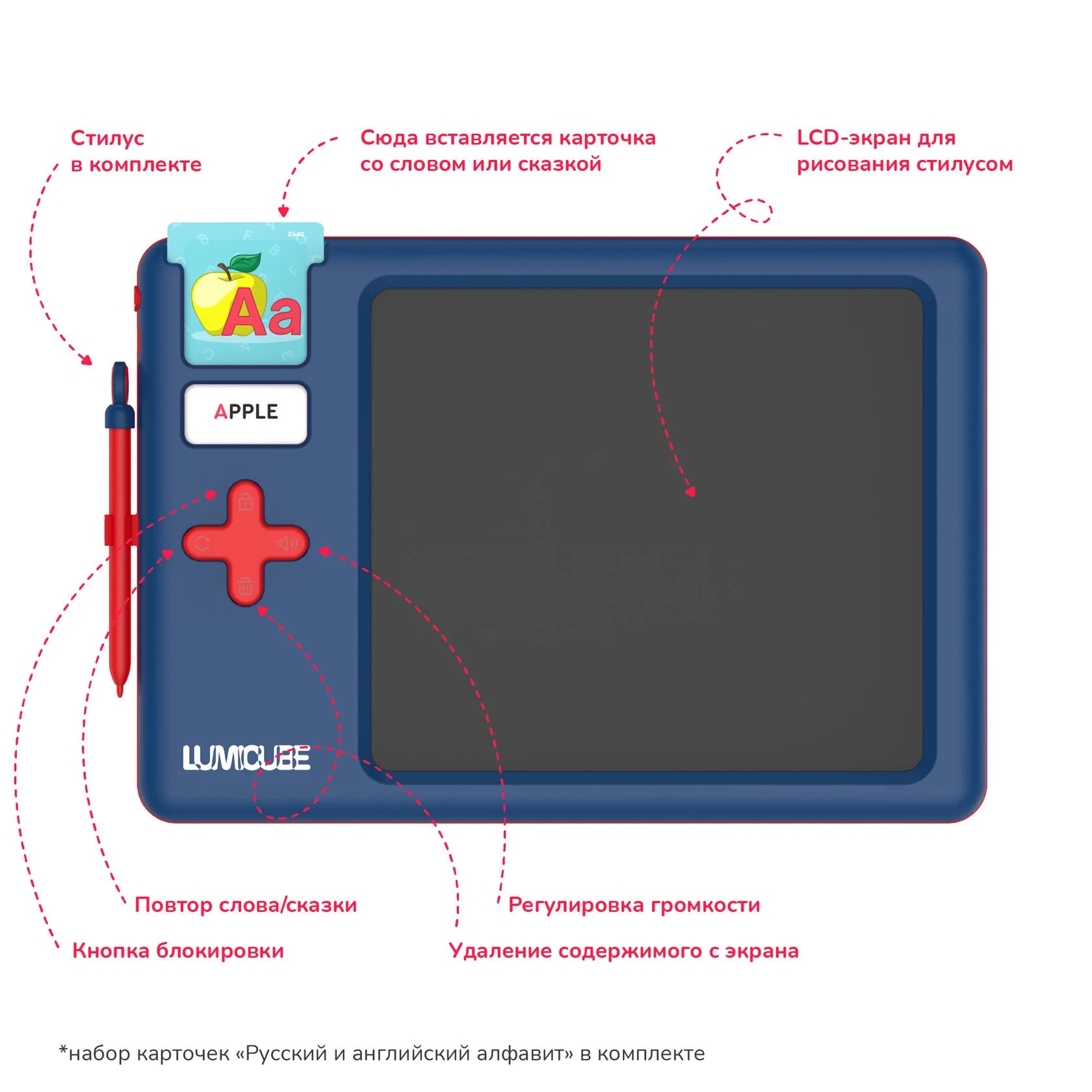 Интерактивный планшет LUMICUBE Talky Pro Blue купить по цене 4990 ₽ в  интернет-магазине Детский мир